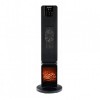 Radiator turn, 2 trepte de putere 1000/2500 W, Telecomanda, Oscilatie, Afisaj LCD, Negru