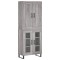 Dulap inalt, gri sonoma, 69,5x34x180 cm, lemn compozit
