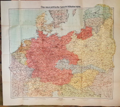 B844-I-Deutsche Reich 1939-Harta veche Europa Centrala cu Transilvania. foto