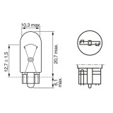 Set 2 Becuri 12V Wy5w 5W Pure Light Bosch 501800 1 987 301 095