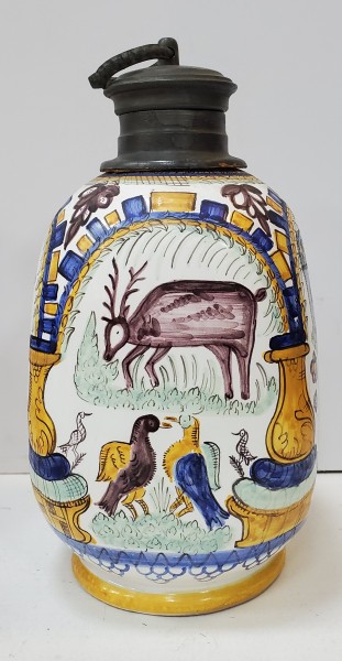 Vas din ceramica decorat in manual &#039;Haban&#039;, Secol 20
