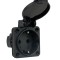 Priza schuko incastrabila neagra pentru tablouri electrice 16A IP54