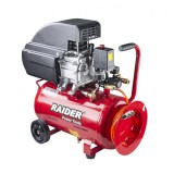 Compresor de aer Raider 24L, 1.5 kW, cu roti si reglaj presiune