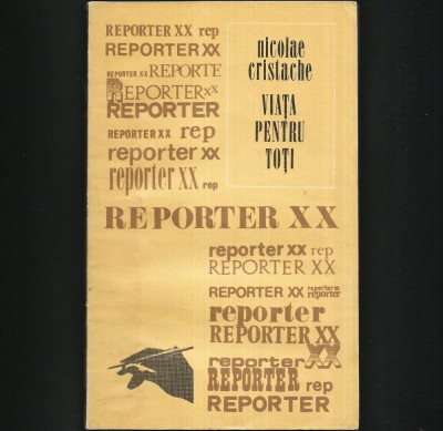VIATA PENTRU TOTI - NICOLAE CRISTACHE - REPORTER XX foto