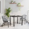 VidaXL Set de masă pentru grădină 3 pcs Gri Rattan poli 3379359