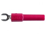 Mufă Furcă Banană 4mm 60VDC 36A Roșie