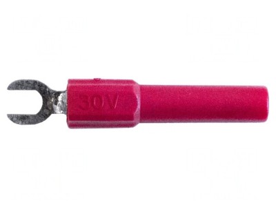 Mufă Furcă Banană 4mm 60VDC 36A Roșie foto