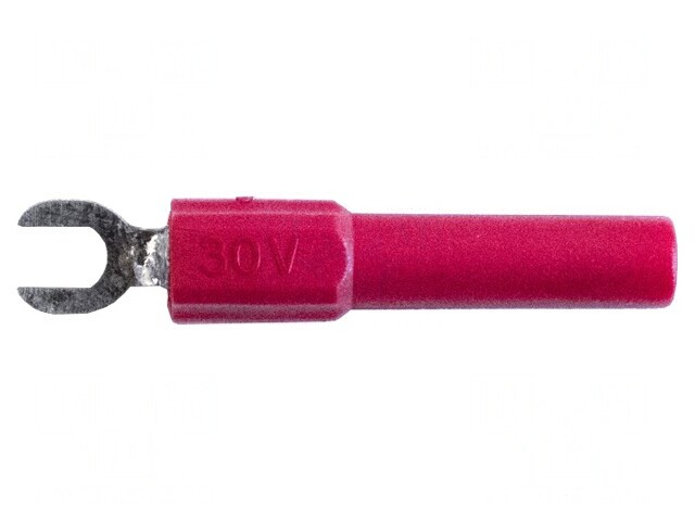 Mufă Furcă Banană 4mm 60VDC 36A Roșie