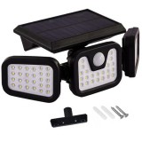 Lampa solara cu LED si senzor, Logit, ABS, IP65, Negru