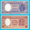 Chile Set 2x (p#119+120) 5+10 Pesos 1958-59 aUNC+ &#039;Condor&#039;