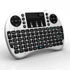 Mini tastatura Rii tek RTMWK08WPBT Bluetooth cu touchpad compatibila smart tv si playstation Alb foto