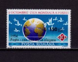 Cumpara ieftin RO 1994 LP 1357 &quot;Ziua Mondiala a Postei - supratipar/1992&quot; , serie , MNH