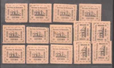 Venezuela 1903 Ships Estado Guayana 25C x 14 Mi.21 MNH/MLH M.378 foto