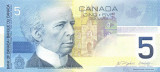 CANADA █ bancnota █ 5 Dollars █ 2002 / 2005 █ P-101d █ UNC █ necirculata