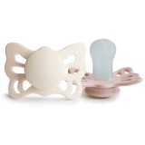 FRIGG Butterfly Size 1:0-6 months suzetă Cream/Blush 2 buc