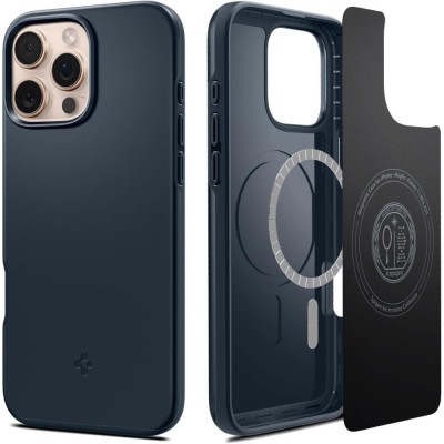 Husa iPhone 16 Pro Max Spigen Thin Fit MagSafe, albastru inchis foto