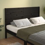 Gossi tablie de pat, negru, 141x4x100 cm, lemn masiv de pin