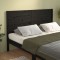 Gossi tablie de pat, negru, 141x4x100 cm, lemn masiv de pin