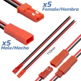 Conector JST 5 conectori tată și 5 conectori mamă