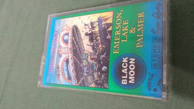 CASETA AUDIO EMERSON, LAKE &amp;amp; PALMER -BLACK MOON ORIGINALA FOARTE RARA !!! foto