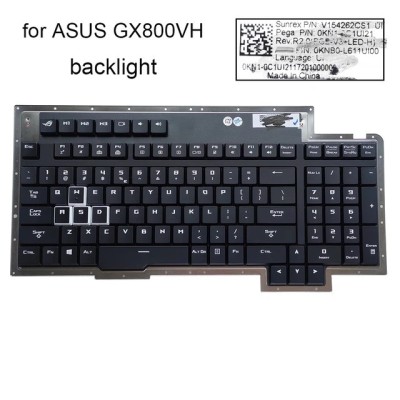 Tastatura mecanica Laptop Gaming, Asus, ROG GX800, GX800V, GX800VH, GX800VHK, 0KNB0-L611US00, iluminata, layout US foto