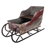 Cumpara ieftin Sanie Craciun metal multicolor vintage 51x23x30 cm