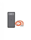 Powerbank Li-Po cu Display LED, 10.000 mAh, 2 X USB, 1 X USB-C si cablu de incarcare Fast Charge, 3 in 1, 120 W, 2 m