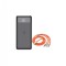 Powerbank Li-Po cu Display LED, 10.000 mAh, 2 X USB, 1 X USB-C si cablu de incarcare Fast Charge, 3 in 1, 120 W, 2 m