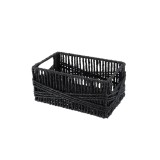 Coș Depozitare H&acirc;rtie / Metal 22X14X15 Cm &ndash; Negru | Organizatoare Baie