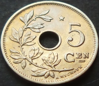 Moneda istorica 5 CENTIMES - BELGIA, anul 1931 *cod 1354 = BELGIE = excelenta! foto