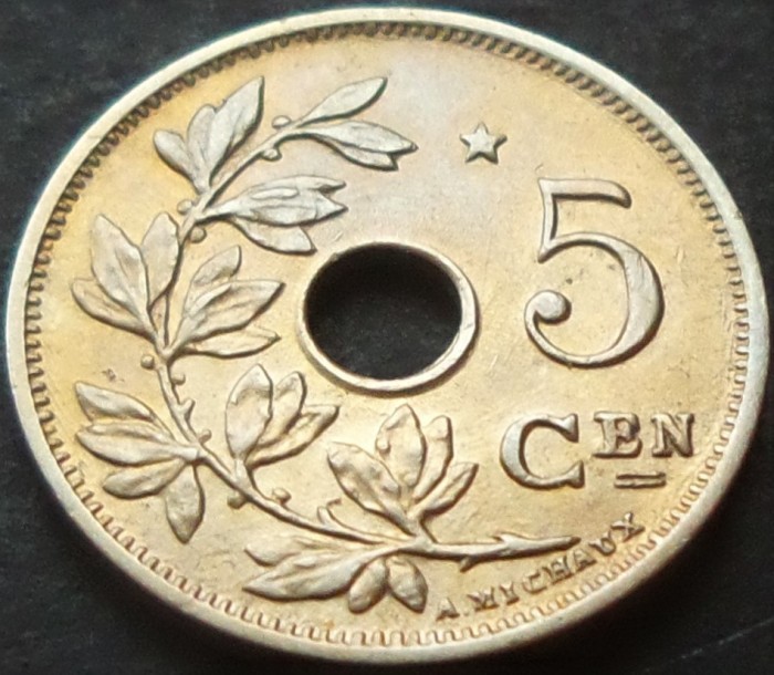 Moneda istorica 5 CENTIMES - BELGIA, anul 1931 *cod 1354 = BELGIE = excelenta!