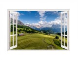 Autocolant decorativ, Fereastra, Multicolor, 83 cm, 683STC, natura si peisaje, Oem