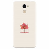Husa silicon pentru Huawei Enjoy 7 Plus, Autumn Tree Leaf Shape Illustration