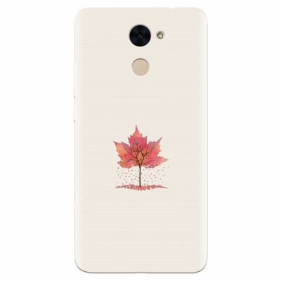 Husa silicon pentru Huawei Nova Lite Plus, Autumn Tree Leaf Shape Illustration foto