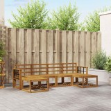 vidaXL Set de canapele de exterior 6 pcs natural Lemn compozit 3366787