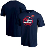 Winnipeg Jets tricou de bărbați 2019 Heritage Classic Primary Logo Navy - XXL, Fanatics Branded