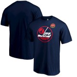 Winnipeg Jets tricou de bărbați 2019 Heritage Classic Primary Logo Navy - XXL