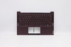 Carcasa superioara cu tastatura palmrest Laptop, Lenovo, Yoga Slim 7-14ITL05 Type 82A3, 82HA, 82A6, 5CB0Z32195, 4BLS2TALV60, iluminata, layout UK foto