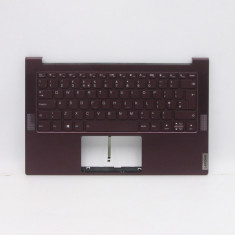 Carcasa superioara cu tastatura palmrest Laptop, Lenovo, Yoga Slim 7-14IIL05 Type 82A4, 82A1, 5CB0Z32195, 4BLS2TALV60, iluminata, layout UK