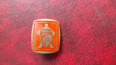 Insigna Inspector PROTECTIA MUNCII rosu foto