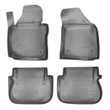 Set de 4 covorase cauciuc 3D stil tavita premium pentru VW Caddy III, 3, Caddy IV, 4 din 2003 cu doua usi glisante, Volkswagen