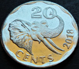 Cumpara ieftin Moneda exotica 20 CENTI - Republica ESWATINI, anul 2018 * cod 5050 A = UNC, Africa