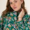 Camasa verde din bumbac cu imprimeu floral ASD90076