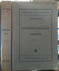 Ion Biberi-Individualitate si destin-editie princeps-1945