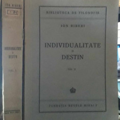 Ion Biberi-Individualitate si destin-editie princeps-1945
