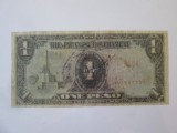 Filipine 1 Peso 1943 cu stampila,ocupatia japoneza WWII,bancnota uzata