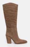 Steve Madden cizme din piele intoarsa Bronty femei, culoarea maro, cu toc drept, SM11003353
