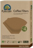 Filtre de cafea marimea 4, nealbite, fara clor, compostabile, 100buc, If You Care