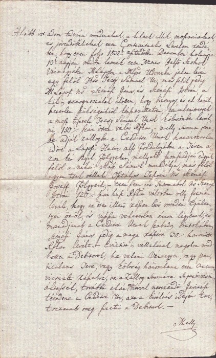 A3068N Contract de &icirc;mprumut bani, 1832, Maramureș, cu sigiliu &icirc;n ceară roșie, act &icirc;n limba maghiară