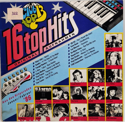 Various &amp;lrm;&amp;ndash; 16 Top Hits Januar / Februar 1986 VG+ / VG vinyl LP foto